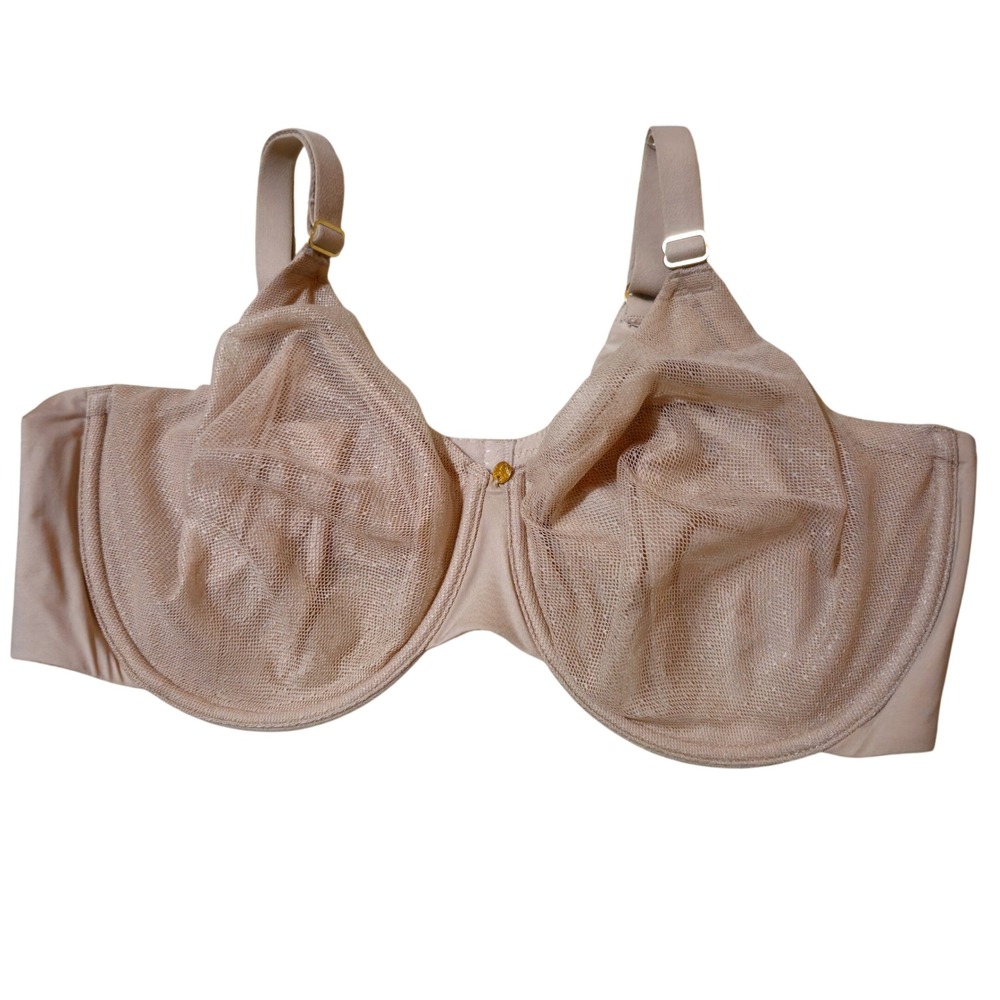 NWT Natori Esteem Full Figure Underwire Bra Womens 40D Cafe Tan Mesh Support